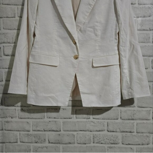 J. Crew Madelen Linen Blend Blazer Cream Size 6‎ - Picture 8 of 12